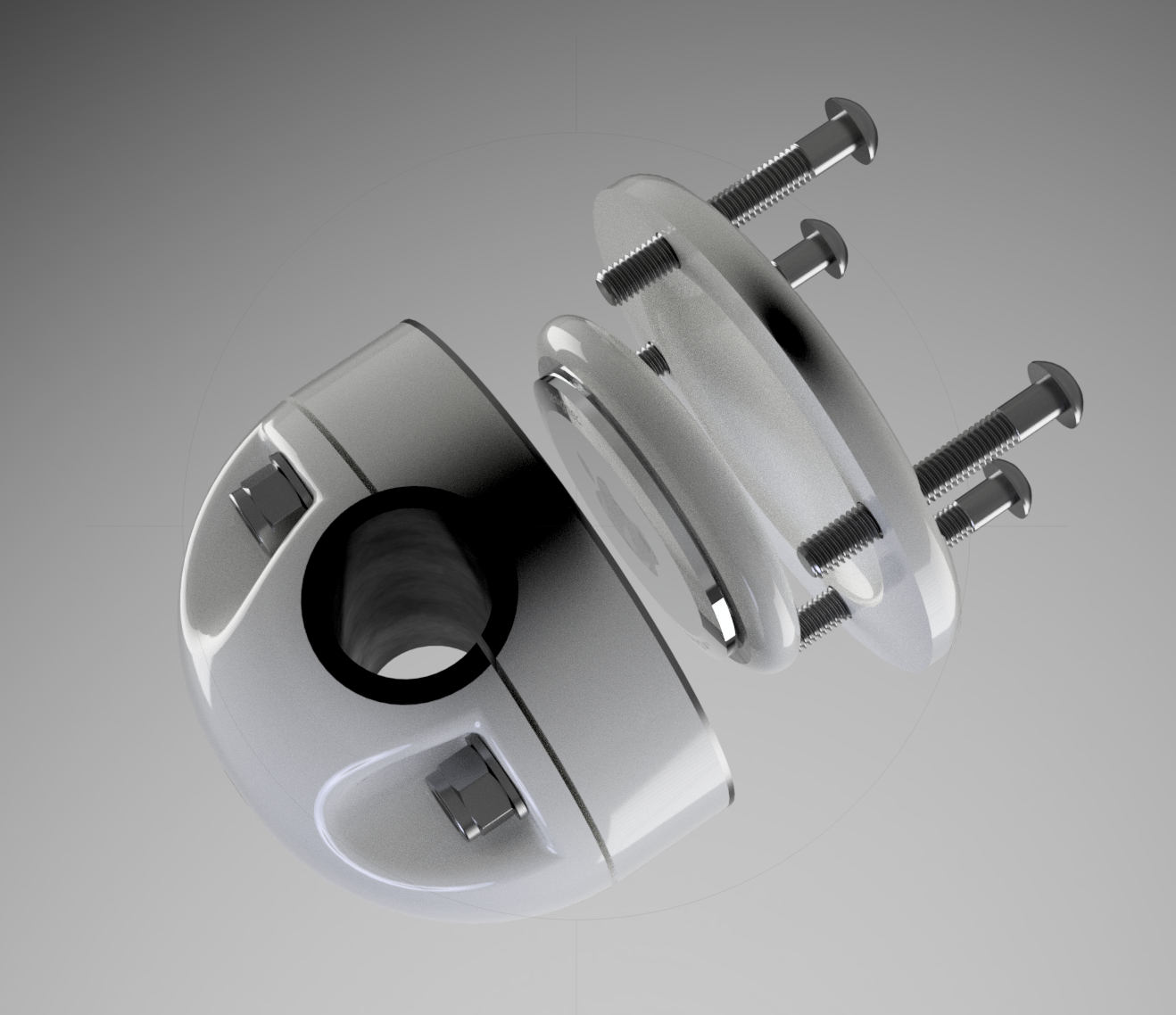 LineTags exploded view showing all components and installation